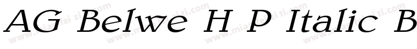 AG Belwe H P Italic Bold字体转换